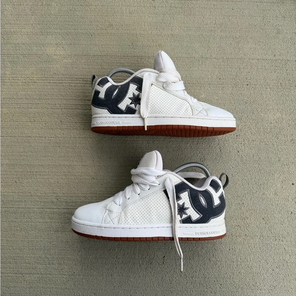 DC Court Graffik SE Skate Shoes 300927 White Gray Chunky Grunge Men’s Size 7 - Picture 2 of 12